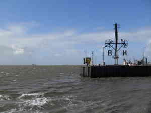 Blick zum offenen Meer Richtung Seehundsbänke