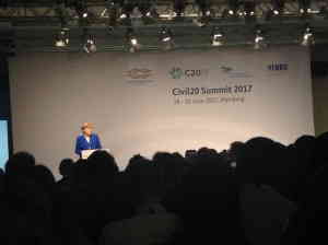 Bundeskanzlerin Dr. Angela Merkel beim C20-Gipfel in HH| ©KW 2017